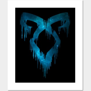 Shadowhunters rune / The mortal instruments - Angelic power rune dripping (green galaxy) - Parabatai - gift idea Posters and Art